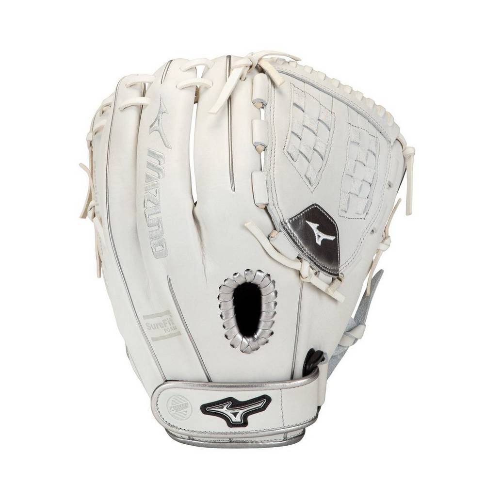 Luva Mizuno Softball MVP Prime SE Fastpitch 12" - Mulher - Branco/Prateadas - AWXLI4958